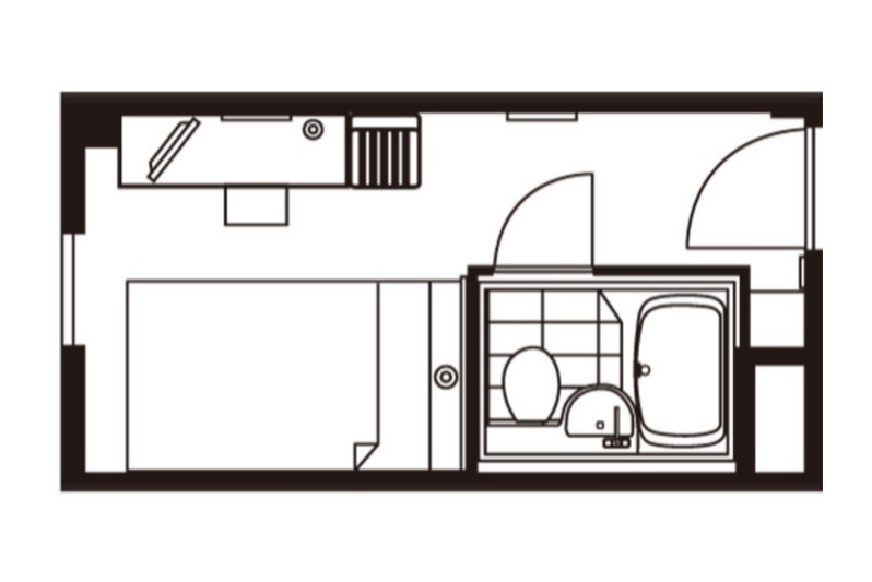 画像：シングルルーム間取り図
